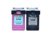 Recertified - 1PK Black + 1PK Color Ink for HP 61 XL 61XL DeskJet 2510 2512 2514 2540