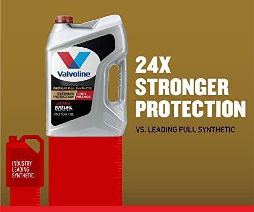 Valvoline Extended Protection High Mileage with Ultra MaxLife Technology 0W-20 Full Synthetic Motor Oil 1 QT, Case of 6 thumbnail