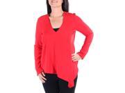 RACHEL ROY $89 Womens 1392 1136 Red V Neck Long Sleeve Casual Top M B+B