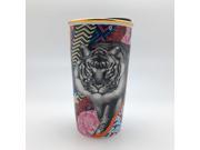 Starbucks Tristan Eaton Ceramic Double Wall Travel Mug Tiger Artist Edition, 12 Fl Oz (11085761)