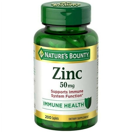Nature S Bounty Zinc Supports Immune System Caplets; 50 Mg; 200 Count