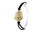 Ivory Beige Round Faux Gem Stretchable Accent Hair Tie