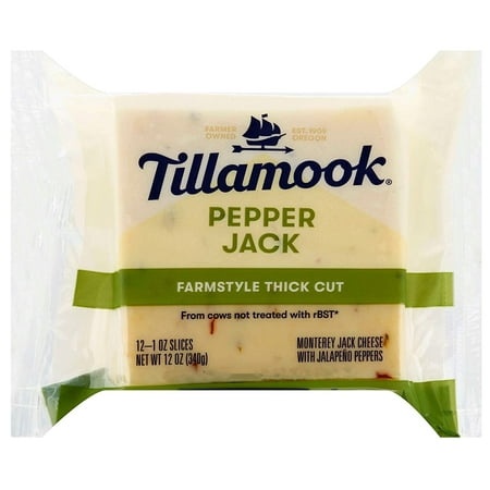 Tillamook Sliced Pepper Jack Cheese  12 Ounce - 12 per Case.