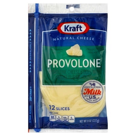 Kraft Natural Provolone Deli Fresh Cheese Slice  8 Ounce -- 10 per Case
