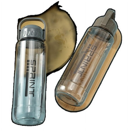 Handheld Plastic Water Cup Large Capacity Space Cup Can Students Military Training Cup Creative Brown 8835 1000Ml Stylish Simplicity Modern Style Port