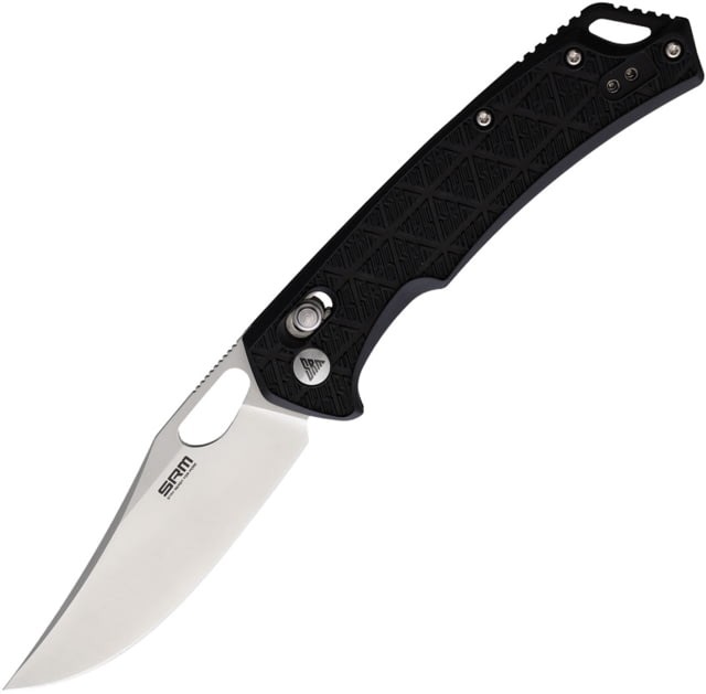 SRM Knives 9201 Ambi Lock SRM9201PB 3.50 in Folding Knife, Black Textured FRN, 9201PB