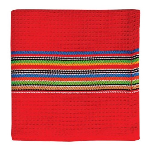 6678-1326 12 X 12 in. Waffle Dish Cloth - Red- Pack of 4