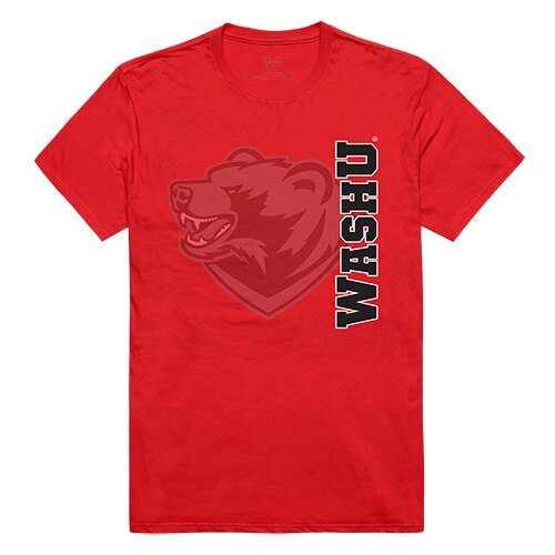 W Republic Apparel 515-184-R58-03 Washington University in Saint Louis Mens Ghost Tee, Red - Large
