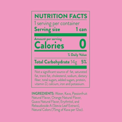 Melo - Passionfruit, Orange & Guava - Sparkling Kava - 6 Pack (12 Fl Oz) - Non-Alcoholic, Sugar Free, Zero Calories, Gluten Free & Vegan with a Notice thumbnail