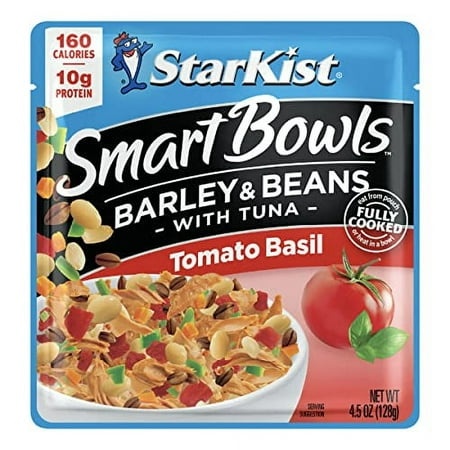StarKist Smart Bowls Tomato Basil  4.5 Oz Pouch (Pack of 12) - Features Barley & Beans with Wild Caught Light Tuna