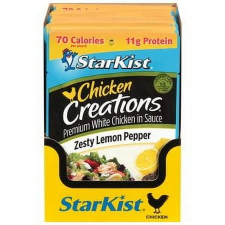 StarKist Chicken Creation Zesty Lemon Pepper - 2.6 Oz Pouch (Pack of 12)