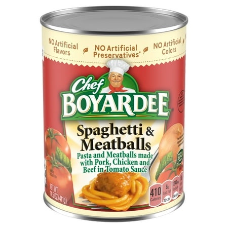 Pack of 2 Chef Boyardee Spaghetti and Meatballs  Microwave Pasta  Canned Food  14.5 Oz