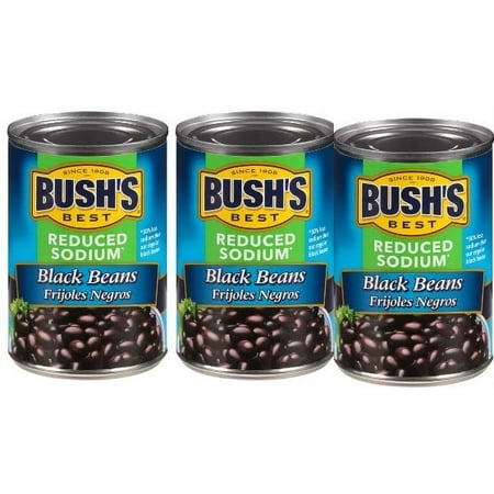Bush S Reduced Sodium Black Beans - 15oz Pack of 3