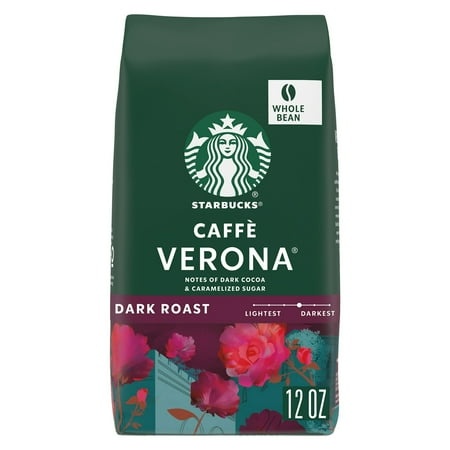 Starbucks Whole Bean Coffee Dark Roast Caffe Verona - 12 Oz Pack of 2
