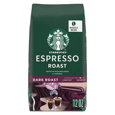 Starbucks Whole Bean Coffee Dark Roast Espresso Roast - 12 Oz Pack of 2