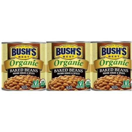 Bush S Organic Baked Beans Brown Sugar and Spices - 16oz Pack of 3