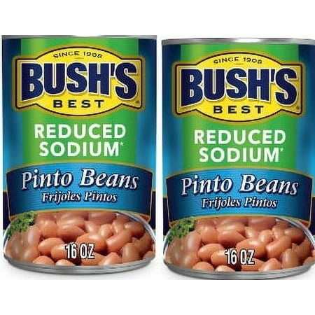 Bush S Reduced Sodium Pinto Beans - 16oz Pack of 2