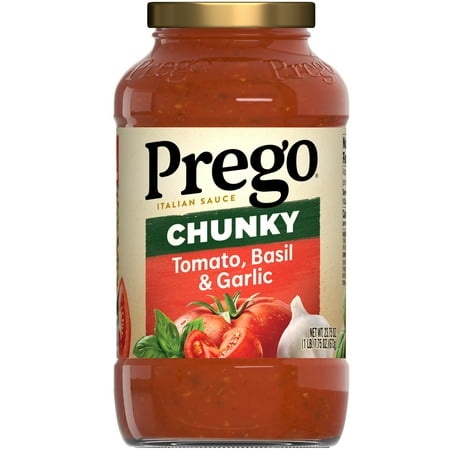 Prego Chunky Tomato  Basil and Garlic Pasta Sauce  23.75 Oz Jar