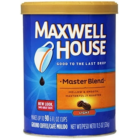 Maxwell House Master Blend Ground Coffee  11.5-Ounce Cannister (Pack of 4)