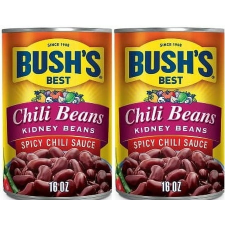 Bush S Kidney Beans in Spicy Chili Sauce - 16oz Pack of 2