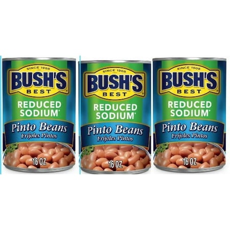 Bush S Reduced Sodium Pinto Beans - 16oz Pack of 3