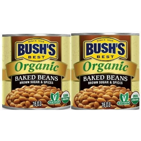 Bush S Organic Baked Beans Brown Sugar and Spices - 16oz Pack of 2
