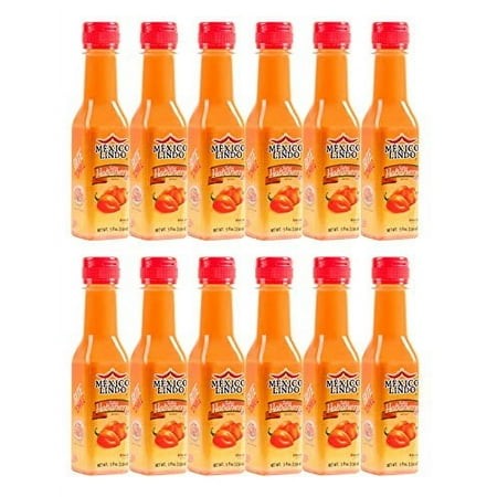 Mexico Lindo Red Habanero Hot Sauce | Real Red Habanero Chili Pepper | 78 200 Scoville Level | Enjoy with Mexican Food  Seafood & Pasta | 5 Fl Oz Bott