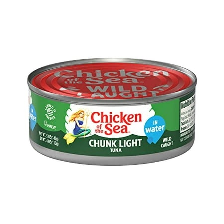 Chicken of the Sea Chunk Light Tuna in Water  Wild Caught Tuna  5-Ounce Cans (Pack of 24)