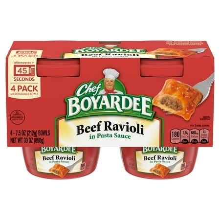 Chef Boyardee Beef Ravioli  Microwave Meal (Pack of 24)