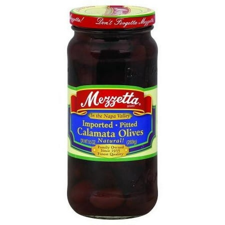 Mezzetta Pitted Greek Kalamata Olives 9.5 Oz Pack of 6 - All (Pack of 16)