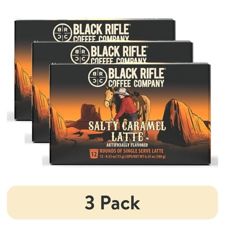 Black Rifle Coffee Company Salty Caramel Latte K Cups Pods  Medium Roast  12 Ct
