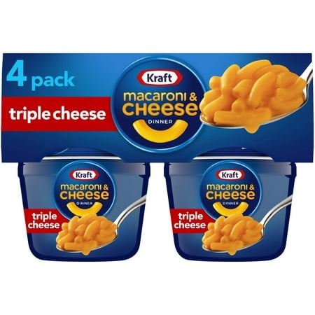 Kraft Triple Cheese Macaroni & Cheese 2.05 Oz Cups  4 Ct