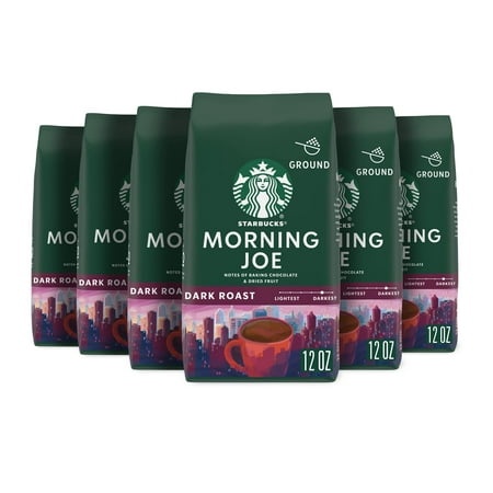 Starbucks Morning Joe Gold Coast Dark Roast Ground Coffee  12 Ounce (Pack of 6)
