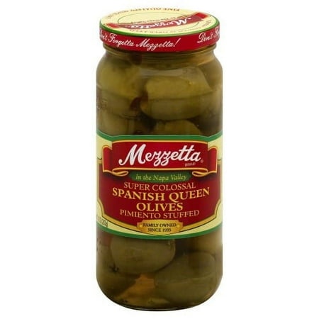 Mezzetta Mezzetta Spanish Colossal Queen Olives with Minced Pimento (Pack of 6)