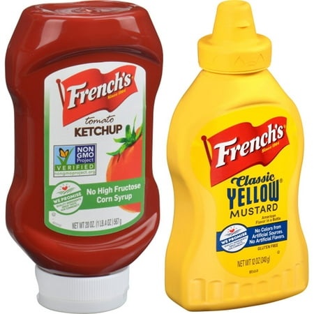 French S Tomato Ketchup and Classic Yellow Mustard Bundle  32 Oz