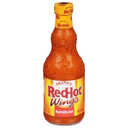 Frank S Redhot Nashville Hot Wings Sauce  12 Fl Oz (Pack of 5)
