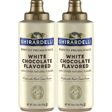 Ghirardelli White Chocolate Sauce 16 Oz Squeeze Bottle (Pack of 2)