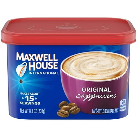 Maxwell House International Original Cappuccino Instant Coffee (8.3 Oz Canisters  Pack of 4)