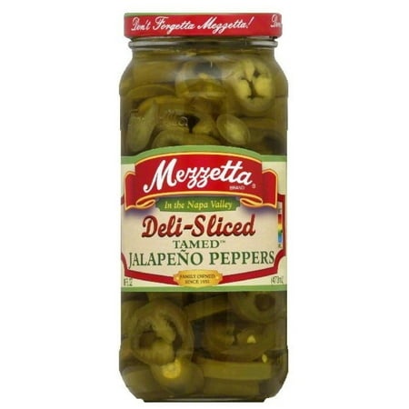 Mezzetta Jalapeno Peppers  Deli-Sliced Tamed (Pack of 8)