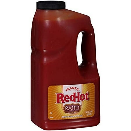 Frank S RedHot Rajili Sauce  0.5 Gal - One Half Gallon Jug of Red Hot Sweet Ginger Rajili Sauce with a Red Jalapeno and Sweet Ginger Sauce Fusion