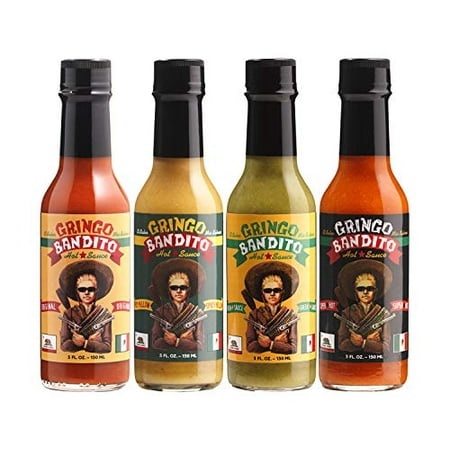 Gringo Bandito Hot Sauce Classic Variety Pack  5 Fl Oz (Pack of 4)