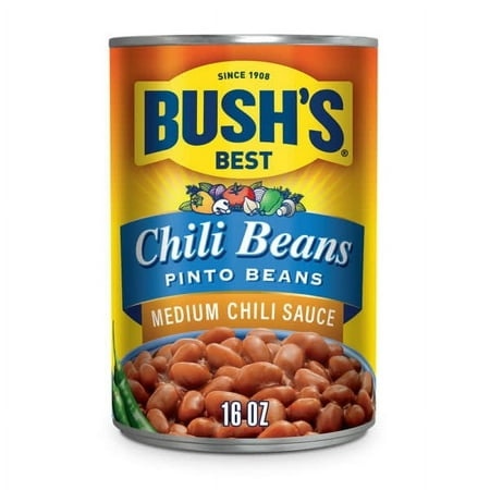 Bush S Chili Beans Pinto Beans in Medium Chili Sauce  16 Oz Canned  Pack of 1