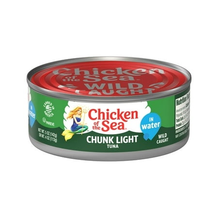 Chicken of the Sea SR25 Chunk Light Tuna in Water  Wild Caught Tuna  5-Ounce Cans (Pack of 10)