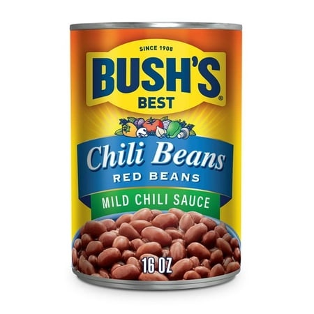 Bush S Best Chili Beans  Canned Red Beans with Mild Chili Sauce  16 OZ Can  Pack of 2