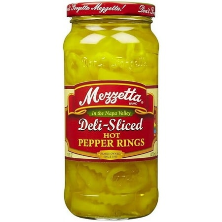 Mezzetta Deli-Sliced Hot Pepper Rings  16 Oz