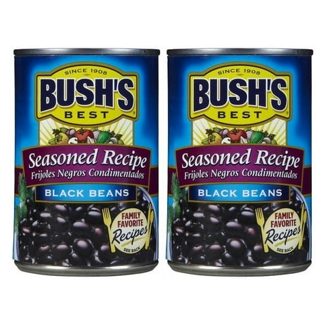 Bush S Best Black Beans  Seasoned Recipe  15 Oz  Pack of 2