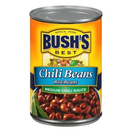 Bush S Chili Beans  Canned Red Beans in Medium Chili Sauce  16 Oz Cans  Pack of 2