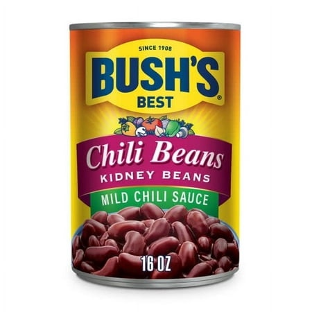 Bush S Chili Beans  Canned Kidney Beans in Mild Chili Sauce  16 Oz Can  Pack of 1