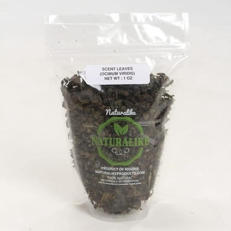 Naturalike Dried Scent Leaves 1oz - Scent Leaf  Organic Cut & Sifted  Sweet Flavor  100% - NATURAL -NON – GMO - NO- CHEMICALS - Perfect for Cooking 