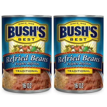 Bush S Best Canned REFRIED BEANS  16-Ounce (Pack of 2)